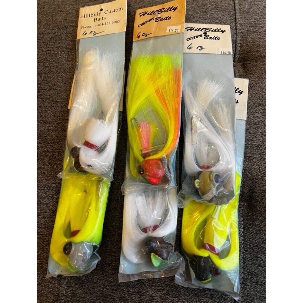 6 pack- PARACHUTE STRIPER LURES 6 oz head